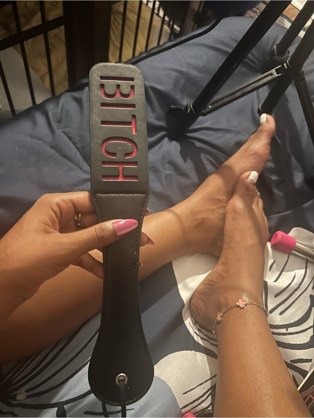Black Paddle with Pink Accent - Women Accessories